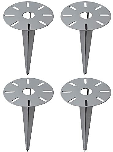 etc-shop 4X Außen ERD Boden Spieß Kabeldurchführung Universal Garten Dübel Rasendorn