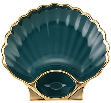 Cabilock Keramik Sushi Teller Porzellan Salatteller Muschel Form Dessertteller Snackteller Kuchenteller Tortenplatte Servierteller Essteller Speiseteller Knödel Frühstück Steak Tablett