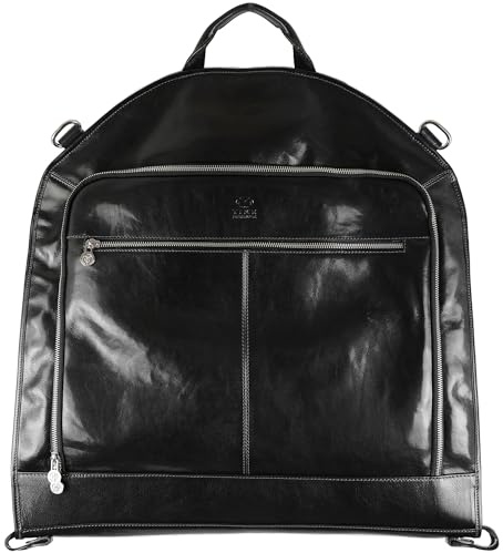 Leder Kleidersack Anzug Duffel - Slim Handgepäck Kleiderschutztasche - Time Resistance