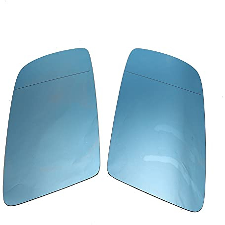 Jadeshay Miroir Extérieur Latéral Chauffant Paire de Miroirs Latéraux Convexes pour BMW E60 E61 E63 03-10 51167065081 51167065082