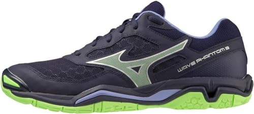 Mizuno Unisex Wave Phantom 3 Indoor, Eblue Techgreen Lolite, 39 EU