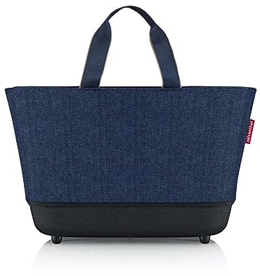 reisenthel shoppingbasket - Lässiger Einkaufsbegleiter mit hoher Funktionalität, Couleur:herringbone dark blue