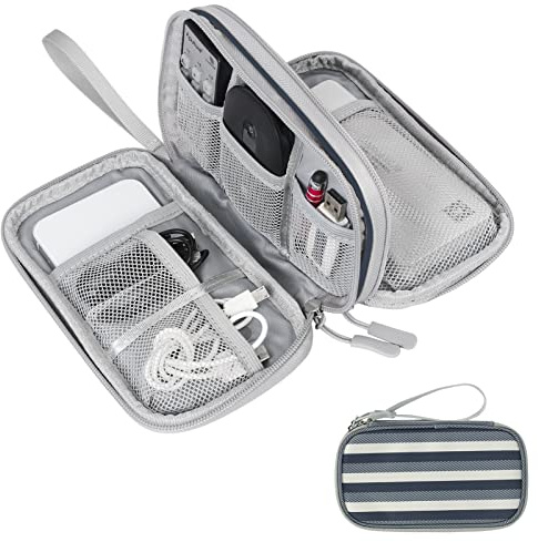 Skycase Kabeltasche,Doppelte Kabel Organiser Tasche, Elektronikzubehör Tragbare Kabelorganizer Tasche,Travel Essentials Tech Pouch Bag für Elektronische Accessoires Kabeltaschen