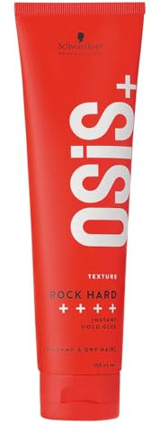 Schwarzkopf Professional OSiS Rock-Hard Gel Coiffant Pour Styles Extrêmes Brossable Finition Non Collante Cheveux Rebelles Longue Fixation Très Forte 150 ml