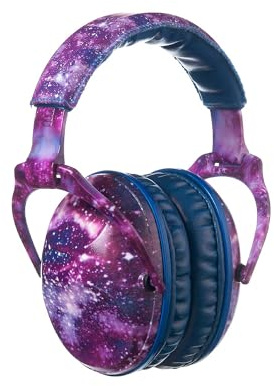 PROTEAR Kids Ear Defenders, Hearing Protection for Toddler Kids and Young Teens with Autism, Noise Reduction Safety Earmuffs Ideal for Fireworks, Concerts, Cinema(Blue band Nebula)