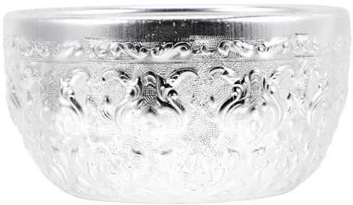 Amosfun 2pcs Food Serving Bowl Metal Bowl Lid Salad Metal Salad for Restaurant Spa