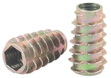 Inserto de rosca para tuercas de madera,50unidades M8x30mm,casquillos para atornillar,insertos de rosca para muebles de madera,placa base con letras publicitarias(sin sombrero)