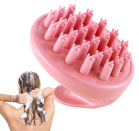 Masajeador de cuero cabelludo con cepillo de champú, masajeador de cuero cabelludo,Purificador de cuero cabelludo de silicona con cerdas suaves | Cepillo de champú, cepillo desenredante ergonómico
