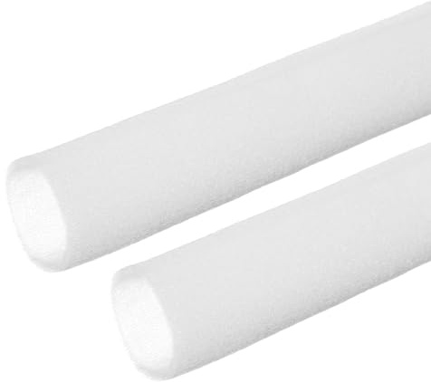 PATIKIL Rohrisolierung Schaumrohr 2 Stück Wärmedämmung Schaumrohr Außenhülle Rohrschutz 2-3/4 (70mm) ID x 3-1/8 (80mm) OD x 6.6 ft Für Griffe HVAC Geräte Weiß