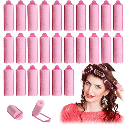 28 Pcs Soft Sponge Hair Rollers, Foam Hair Curlers, Rollers for Hairs Curling, Roller Foam Styling Hairs for Women & Girls, Curler Home DIY Curling Tool for Effortless Waves & Curls, No Heat Damage