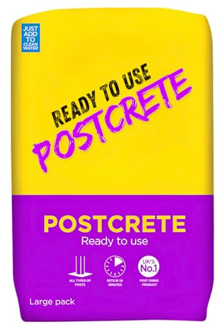 Post Fix Concrete 20kg | Fast Setting Fence Post Mix – Just Add Water | Suitable for Wooden, Concrete & Metal Posts | No Mixing Required | Weatherproof & Durable Packaging