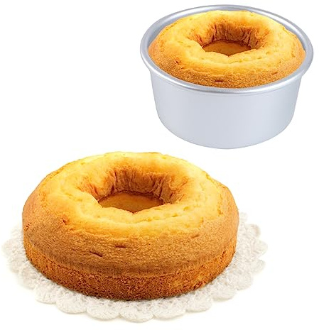STOBAZA 2piezas Molde Redondo De Aluminio Para Pastel Con Fondo Extraíble Molde Para Hornear Mini Tartas Antiadherente y Fácil Desmoldar De Unidades Bandeja Para Horno Compacta
