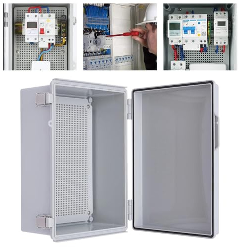 NEWFUN Boitier Electrique Etanche, Boite de Derivation Electrique IP66, Armoire de Commande Extérieure Avec Accessoires de Montage Mural (400 * 300 * 170)