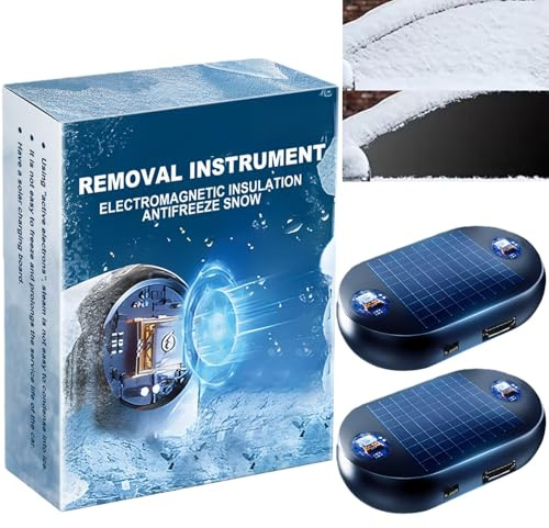 2PCS Antifreeze Electromagnetic Car Snow Removal Device,Portable Car Heater&Dei-CER,Nanometer Electromagnetic Snow Removal Device,Electromagnetic Car Dei-CER & Defroster,Dei-CER Car Window Demister