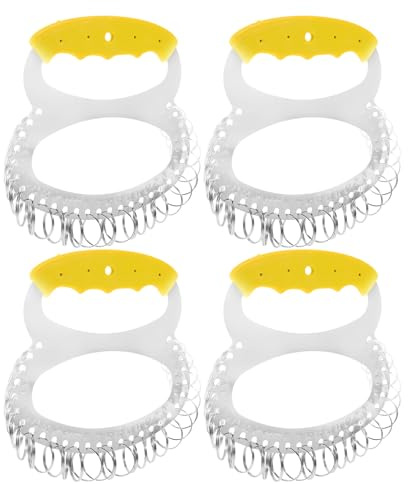 FIXOSHEE Organizador de Llaves Portátil 28 Posiciones con Asa Tablero Compacto para 28 Llaves Soporte Amarillo de Plástico para Oficina Hogar y Mantenimiento Set de 4 Piezas