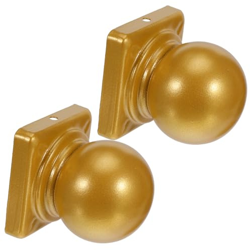 Sosoport Cappucci per Pali in Acciaio 60x60 Mm Impermeabili Oro, Copertura Decorativa a Sfera per Ringhiere da Giardino, Set 2 Pezzi per Protezione Pali Recinzione e Cassette Postali