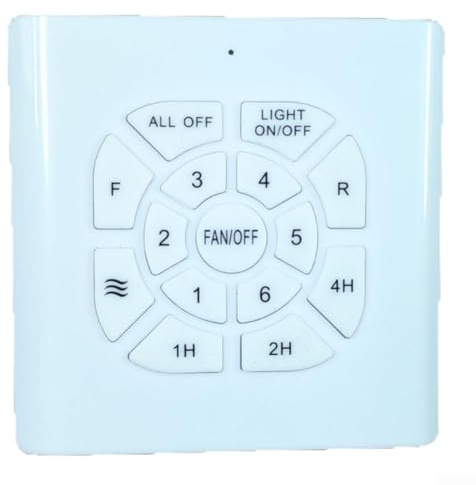 Kit di telecomando per ventilatore a soffitto 433 MHz Interruttore da parete wireless con 6 velocità Dimmer Timer per luci del ventilatore Compatibile con Hunter per honeywell
