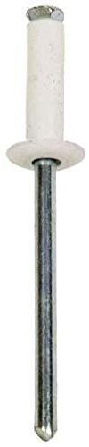 500 RIVETTI A STRAPPO IN ALLUMINIO BIANCO PER TARGHE AUTO Ø 4,8 x 12 mm