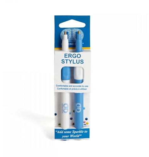 Diamond Dotz DDA-036 Ergo Stylus - Juego de 2 bolígrafos de aplicador ergonómico, accesorios para pintura de diamantes, lápiz para recoger y quitar los diamantes