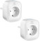 Wlan Smart Steckdose mit Strommessung, Alexa Steckdose 2er Pack, Smart Home WiFi Steckdose, Alexa Zubehör, Zeitplan, Fernzugriff, Funktioniert mit Alexa, Google Home, SmartThings, Nur 2,4-G-WLAN, 16A