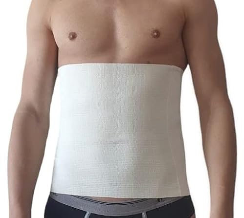 INGROSSO MERCERIE LCF Bandeau lombaire moulant et contentif en laine 30 % et 30 % coton, unisexe, homme et femme, fabriqué à partir de matériaux fabriqués en Italie. (L)