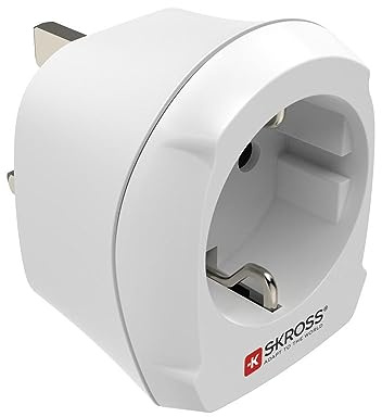 HAMA | Adaptador de Viaje Tipo G (para UK, 3 Pines, Compacto, Chipre, Emiratos Árabes y más Paises) Color Blanco