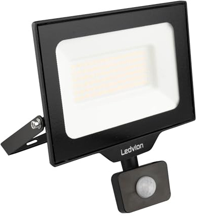 Ledvion LED Strahler mit Bewegungsmelder 50W IP44 4000K 6000lm