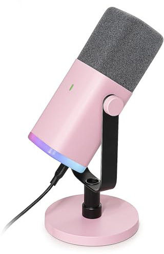 FIFINE XLR USB Microfono Gaming per PC PS4 PS5, Streaming Micrófono de Dinámico per Podcast Studio para Estudio Grabación