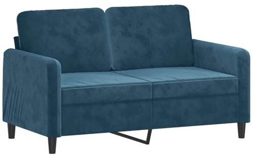 vidaXL 2-Sitzer-Sofa Blau 120 cm Samt
