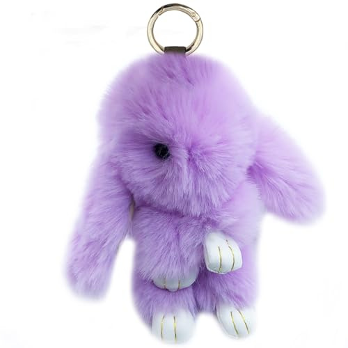 Xsclpomddy Süße Groß. Plüsch Hase Schlüsselanhänger Plüsch-Häschen 7in Schlüsselanhänger Pom Poms Taschenanhänger Handtasche Autoschlüssel Dekoration