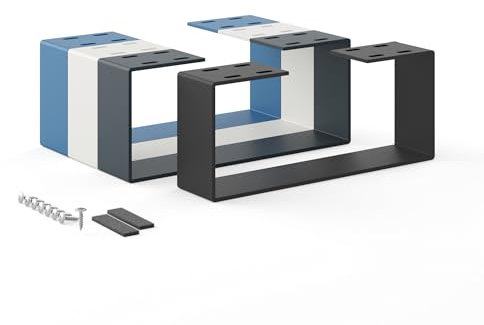 HOLZBRINK Tischbeine Metall Schwarz 1 Stück | Tischkufen/Tischgestell für Couchtisch, Esstisch, Schreibtisch, Sitzbank | Möbelfüße Size: 37x15cm