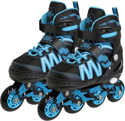 New Sports Rollers Noir/Bleu ABEC 7, Taille 35-38