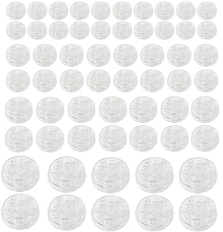 100 Paar Druckknöpfe, Druckknopf Annähen Unsichtbare, Kunststoff Druckknöpfe Transparent für Nähen von Kleidung,DIY,Handwek,7mm,12mm,15mm,20mm