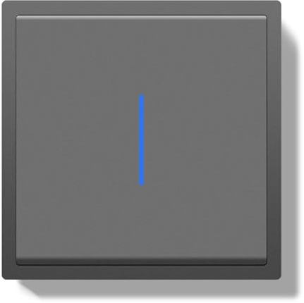 BSEED Lichtschalter Unterputz mit Steckklemme,1 Fach 1 Weg Lichtschalter mit LED Kontrollleuchte,Modern Wandschalter mit PC Rahmen,Unterputz Schalter Grau- 80X80mm