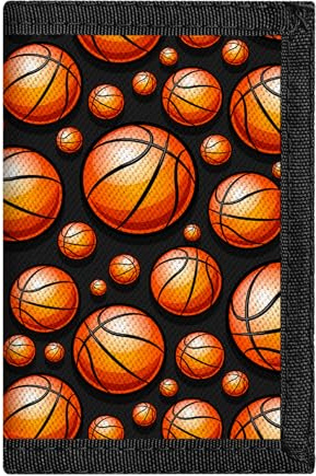 Leyeve Kids Wallets for Boys Girls Teen,Cheap RFID Trifold wallet for 4-18 Ages,Toddler/Youth Wallet for kids with Zipper Coin Pocket,Novelty Wallet for kids Birthday/Christmas Gifts-Basketball-Yellow