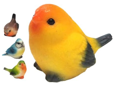 Abaodam 4stücke Deko Vogel Aus Kunstharz Kleine Ornamente Für Minibäume Miniaturtiere Hofornamente Vogelstatue Zur Gartendekoration Vogelornamente Für Außenbereich