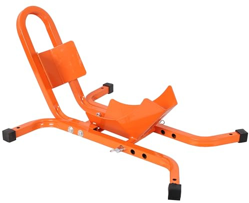 eSkde Motorcycle Stand | Front Paddock Lift with Self-Locking Clamp for Stable Wheel Support | Motocross Bike Stand for Garage or Workshop Use | Motorbike Wheel Chock Lift | Lightweight 6kg Frame