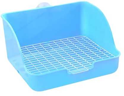 ANDRESLAD Guinea Pig Litter Box with Fixed Lock Easy Install Pet Toilet Tray for Rabbits Bunnies and Rodents Rounded Mesh Edges Prevent Scratches Mesh Design for Cleanliness