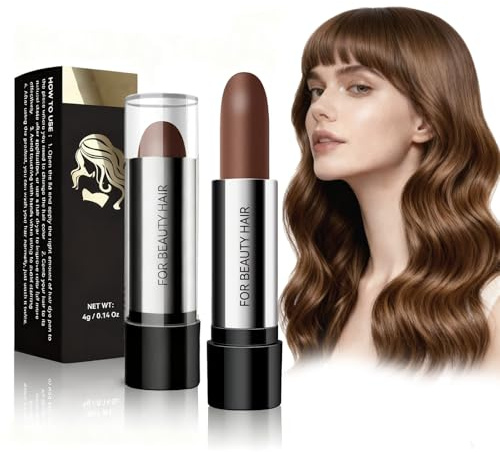 Virecose Stick for grey hair Stylo de Couleur de Cheveux, Café Bâton de Teinture Temporaire pour Cheveux, Couvrez Instantanément vos Racines Gris avec un Bâton de Retouche pour Homme et Femme