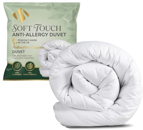 Sleep&Snuggle Luxurious Hollowfibre Anti-Allergy Duvet/Quilt-Superior soft touch Pure poly-cotton casing, Hypoallergenic, Lightweight Duvet (13.5 Tog, King)
