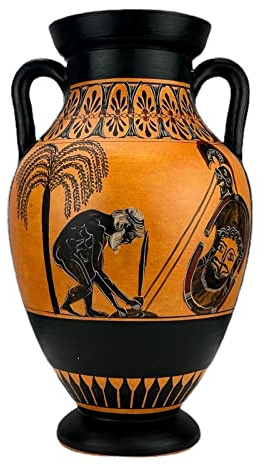 Suicide of Ajax Vase Antike griechische Amphore Pottery Museum Kopie