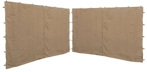 QUICK STAR 2 Paneles Laterales con Cremallera 400/300x197cm para pabellones 3x4m Pared Lateral Beige RAL 1001