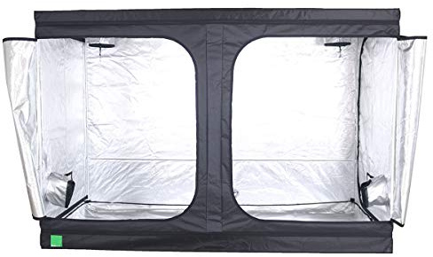 Budbox Lite Range - 1.2M Up To 2.4M Silver Mylar Grow Room Tents Hydroponics (LITE - 120 x 120 x 200)