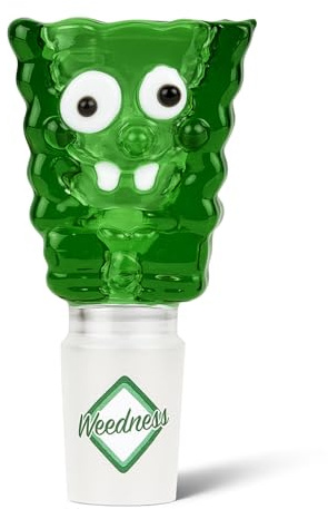 Weedness Glass Bong 18.8 mm Face Slot - Chillum Adapter Accessory Head Bowl