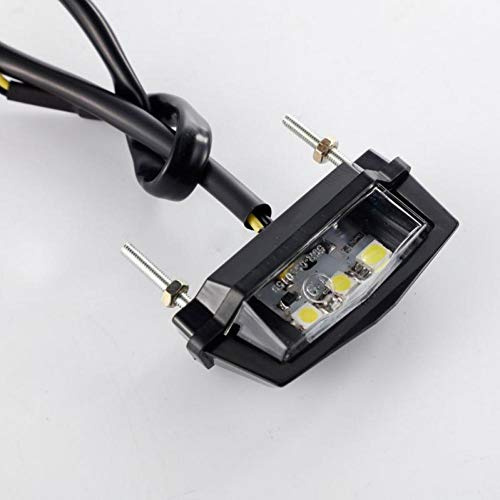 AMOYER 12V Motorrad-Kfz-Kennzeichen-LED-Licht wasserdichte Motorrad Kennzeichenleuchte