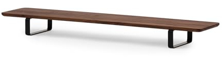 Oakywood - Monitorständer 2 Monitore - Schreibtisch Bildschirmerhöhung aus Holz - Handgefertigt in der EU - 220 lb (100 kg) Tragfähigkeit - 41,3x9 (105x23 cm) - 100% Walnussholz