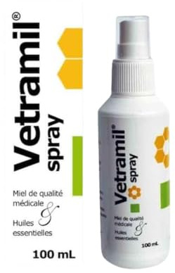 Anidev Vetramil Spray Naturel - Protecteur et Apaisant - 100 ml Chien Chat | Miel Qualité Médicale & Huiles Essentielles - Protège & Soulage les Peaux Fragilisées Animaux - Multi-Espèces