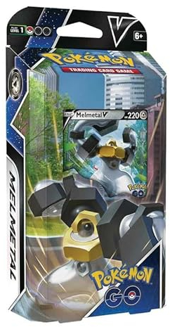 Poke-Karten GO: V Kampf Deck Melmetal-V Sammelkarten | ENGLISCH | spielfertigtes 60 Karten Deck | + Arkero-G 100 Soft Card Sleeves