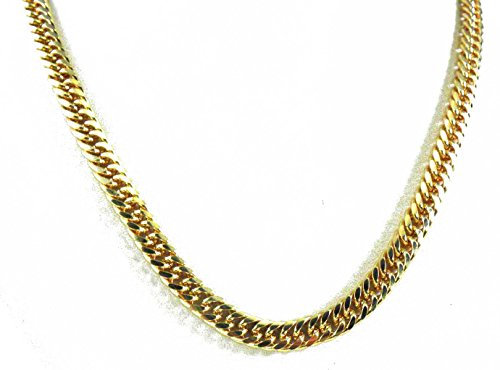 Original italiensk dubbel pansarkedja 18 k guld dubbel 7,5 mm längd 40 cm, halsband herrkedja guldkedja damer gåva smycken från fabriken tendens-Italien, Dubbel, Toscana