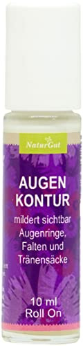 NaturGut Augenkontur Roll-On 10 ml | Augenpflege gegen Augenringe, Tränensäcke & Fältchen | Mit Arganöl, Mandelöl, Q10 & Pflanzenextrakten | Roll-On für die empfindliche Augenpartie